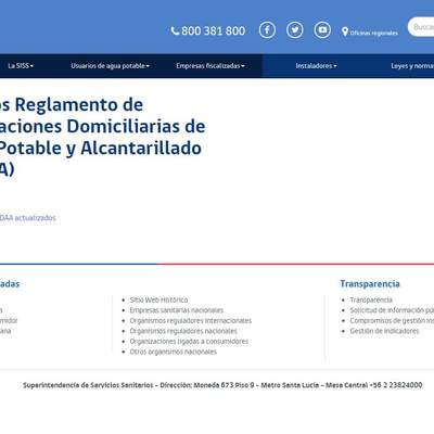 Anexos Reglamento de Instalaciones Domiciliarias de Agua Potable y Alcantarillado (RIDAA)