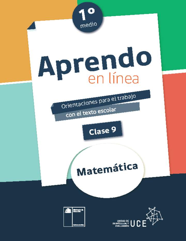 Matemática 1° medio Unidad 1: Clase N° 9