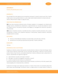 Actividad 2: Puntos de partida para crear