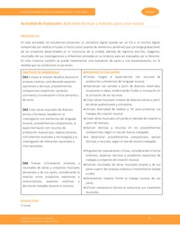 Actividad de evaluación: Aplicando técnicas y métodos para crear música