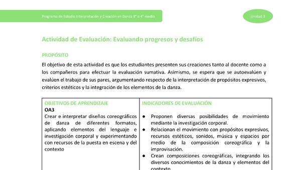 Actividad de evaluación: Evaluando progresos y desafíos