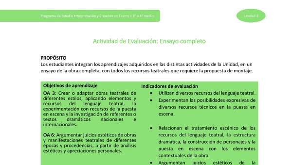 Actividad de evaluación: Ensayo completo