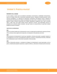 Unidad 1: Práctica musical