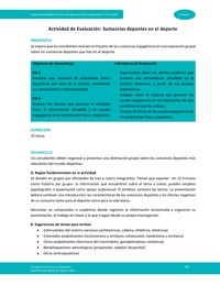 Actividad de evaluación: Sustancias dopantes en el deporte