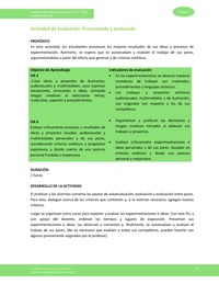 Actividad de evaluación: Presentando y evaluando