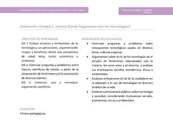 Actividad de evaluación: ¿Hasta dónde llegaremos con las tecnologías?