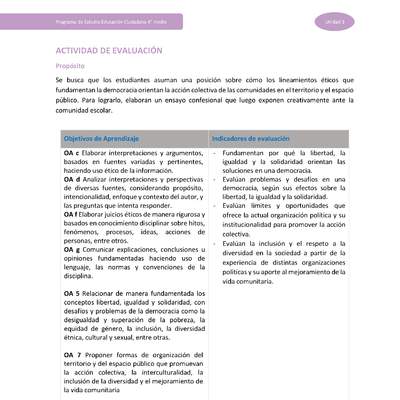 Actividad de evaluación Unidad 3