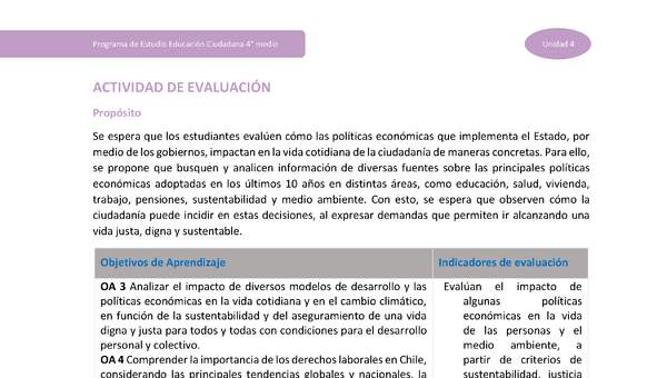 Actividad de evaluación Unidad 4