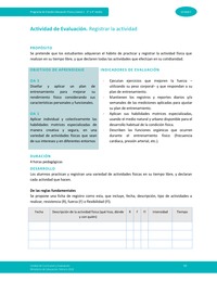 Actividad de evaluación Unidad 2: Registrar la actividad