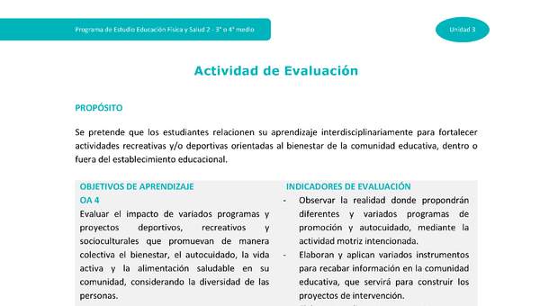 Actividad de Evaluación Unidad 3