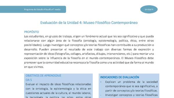 Actividad de evaluación: Museo Filosófico Contemporáneo