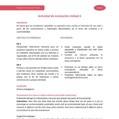 Actividad de evaluación Unidad 4