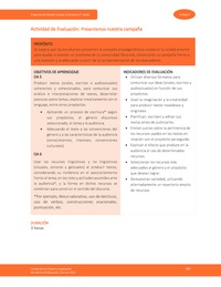 Actividad de Evaluación: Presentemos nuestra campaña