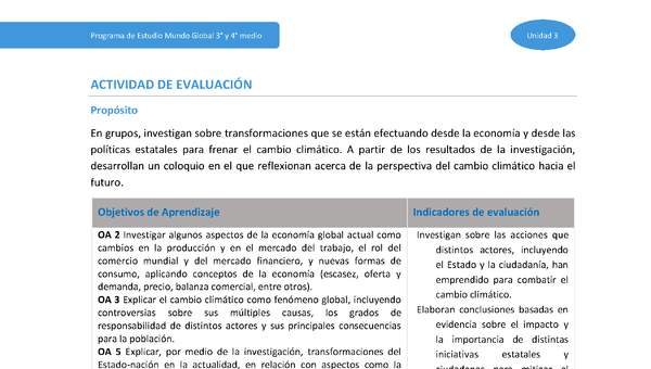 Actividad de evaluación Unidad 3