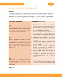 Actividad de evaluación: Evaluando lo aprendido