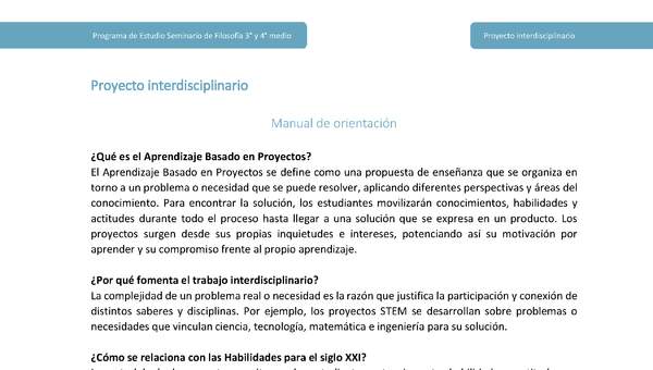 Proyecto Interdisciplinario “Diálogo entre generaciones”