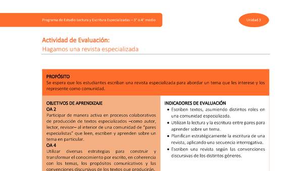 Actividad de Evaluación: Construyamos una Revista especializada