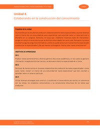 Unidad 4: Colaborando en la construcción del conocimiento