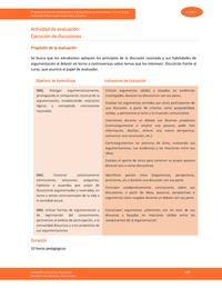 Actividad de evaluación: Ejecución de discusiones