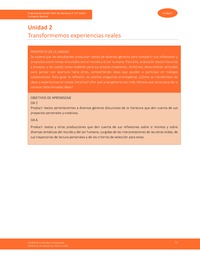 Unidad 2: Transformemos experiencias reales