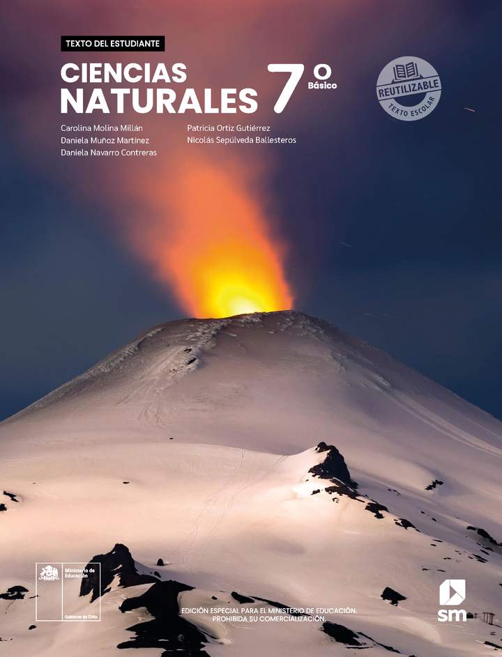 Ciencias Naturales 7° Básico, Texto del estudiante - Portada Texto