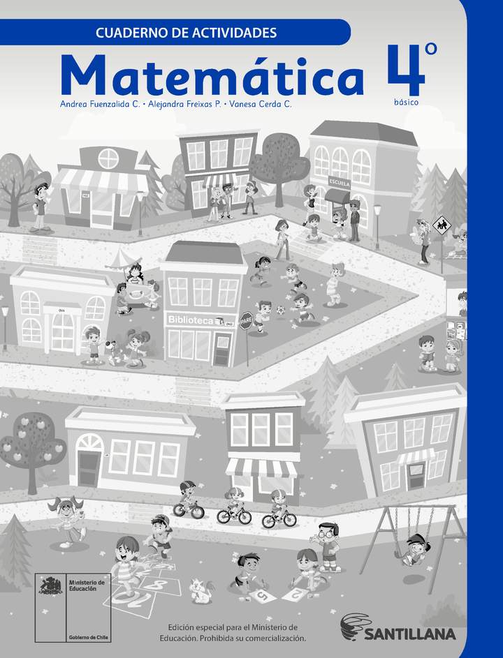 Matemática 4º Básico, Cuaderno de actividades - Fragmento de muestra