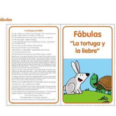 Fábula “La tortuga y la liebre”- Actividad día 4 de NT1