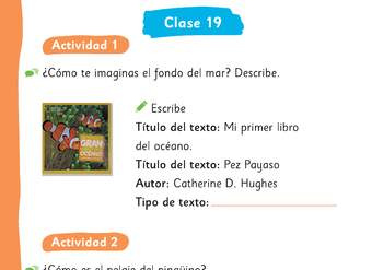 Lenguaje, comunicación y literatura: Clase N° 19