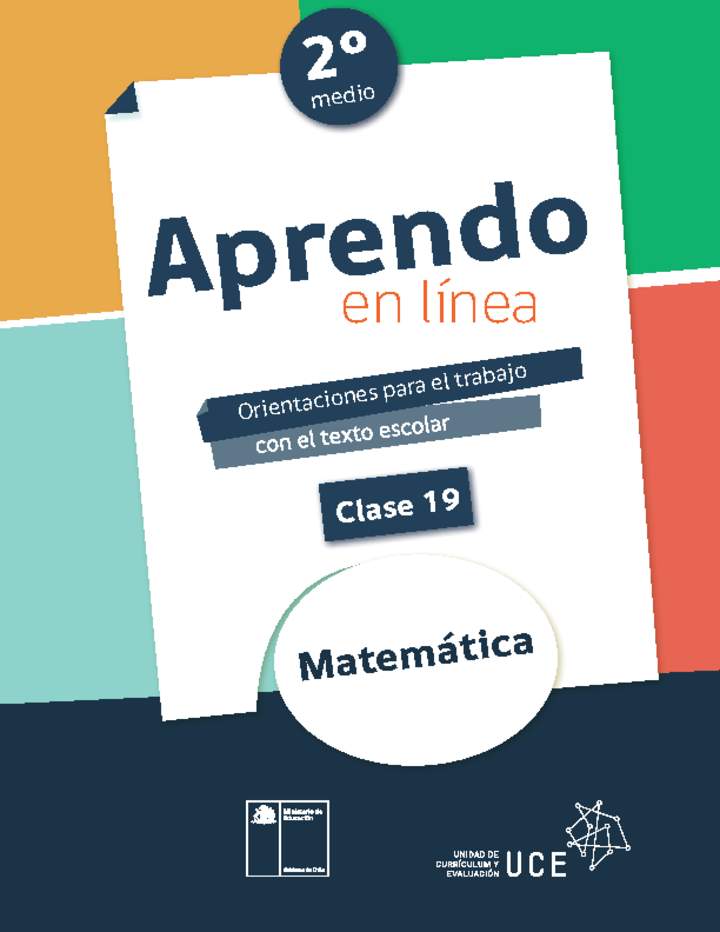 Matemática 2° medio Unidad 1: Clase N° 19