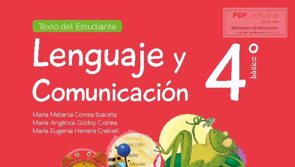 Lenguaje y Comunicación 4º básico. Texto del estudiante