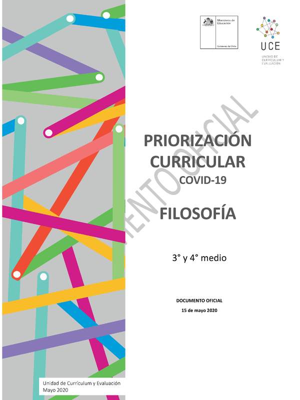 Priorización Curricular Covid-19: Filosofía 3° y 4° medio