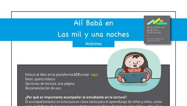 Plan lector 5° básico Alí babá y los cuarenta ladrones