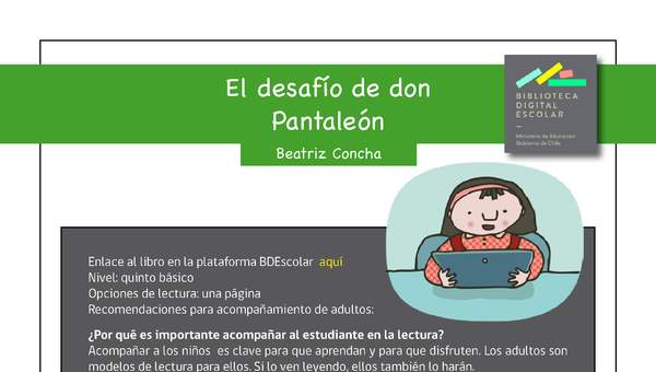 Plan lector 5° básico El desafío de don Pantaleón