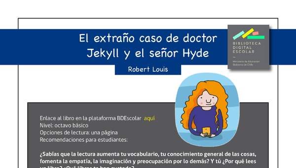 Plan lector 8° básico El extraño caso de doctor Jekyll y el señor Hyde