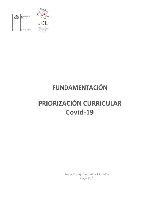 Fundamentación Priorización Curricular Covid-19