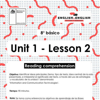 Lesson 2 Inglés 8º básico