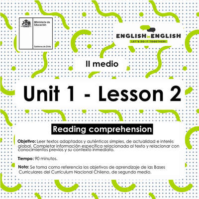 Lesson 2 Inglés 2º medio