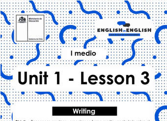 Lesson 3 Inglés 1º medio