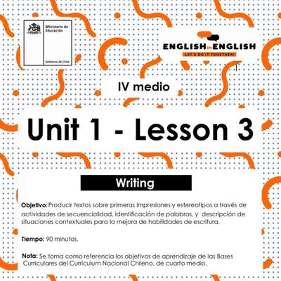 Lesson 3 Inglés 4º medio