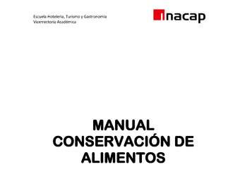 MANUAL DE CONSERVACIÓN DE ALIMENTOS