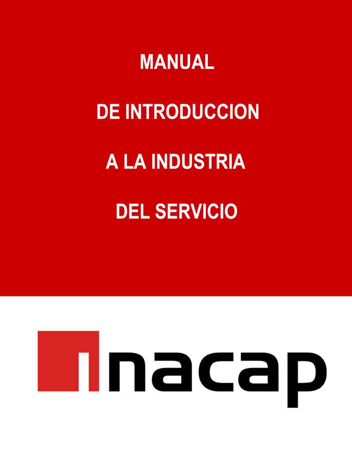 MANUAL DE INTRODUCCIÓN A LA INDUSTRIA DEL SERVICIO