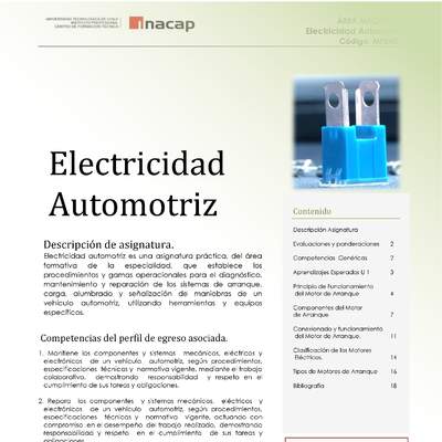 Unidad 1 Electricidad automotriz