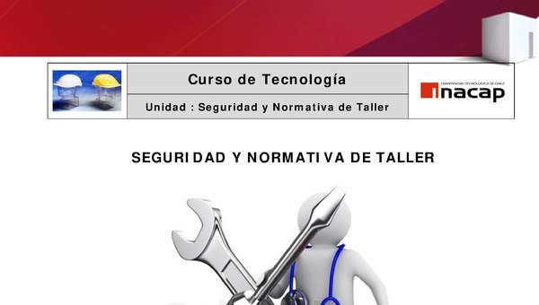 Seguridad y normativas de seguridad en taller