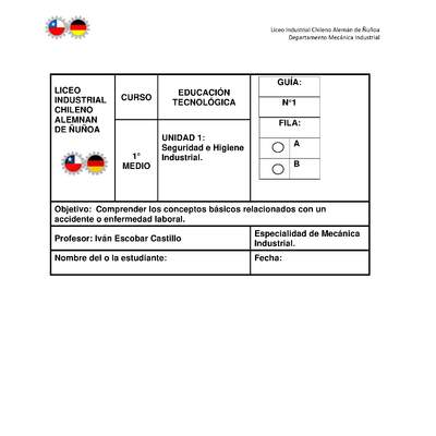 Guía Nº1 Seguridad e Higiene Ind. 1º