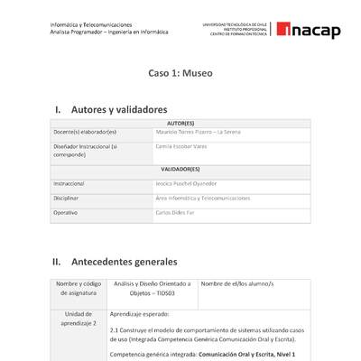 Programación orientada a objetos TIDS03_U2_Caso