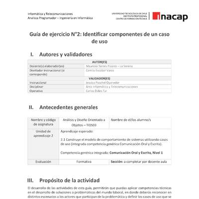Programación orientada a objetos	04 TIDS03_U2_GE2