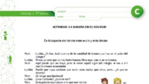 Basura en el colegio