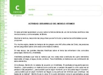 Desarrollo del modelo atómico