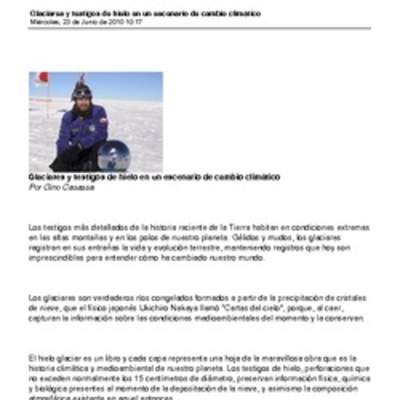 Glaciares y cambio climático