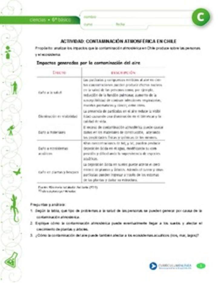 Contaminación atmosférica en Chile